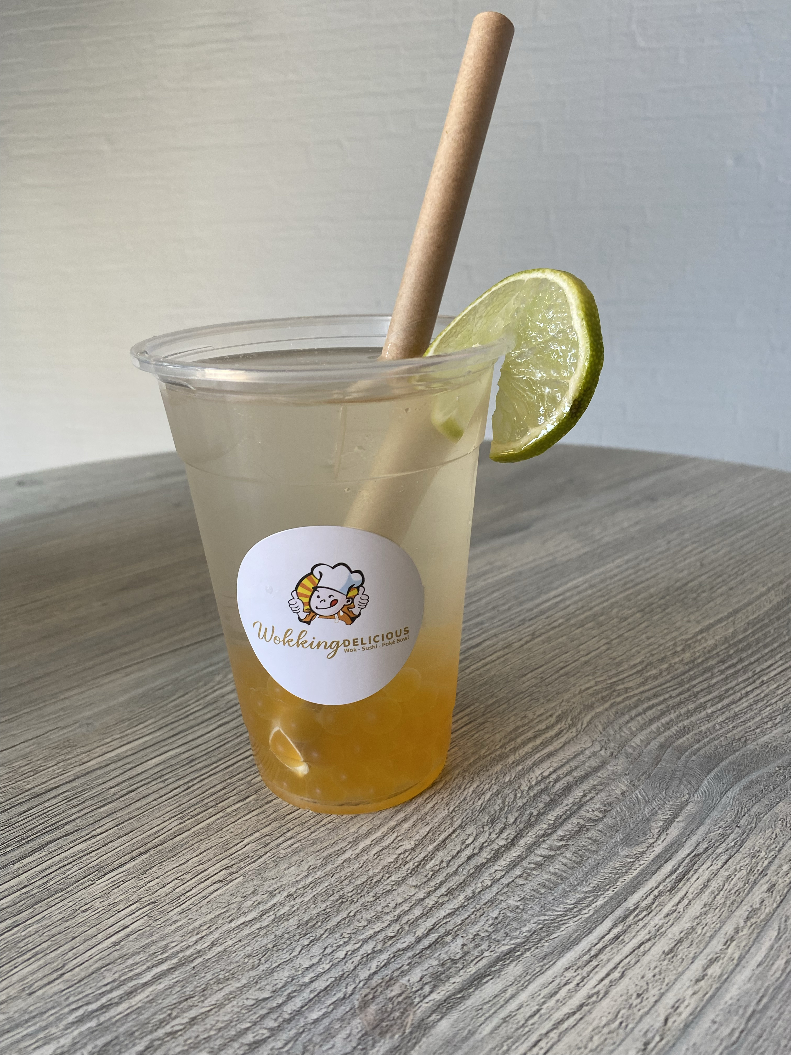 150. Peach Bubbletea