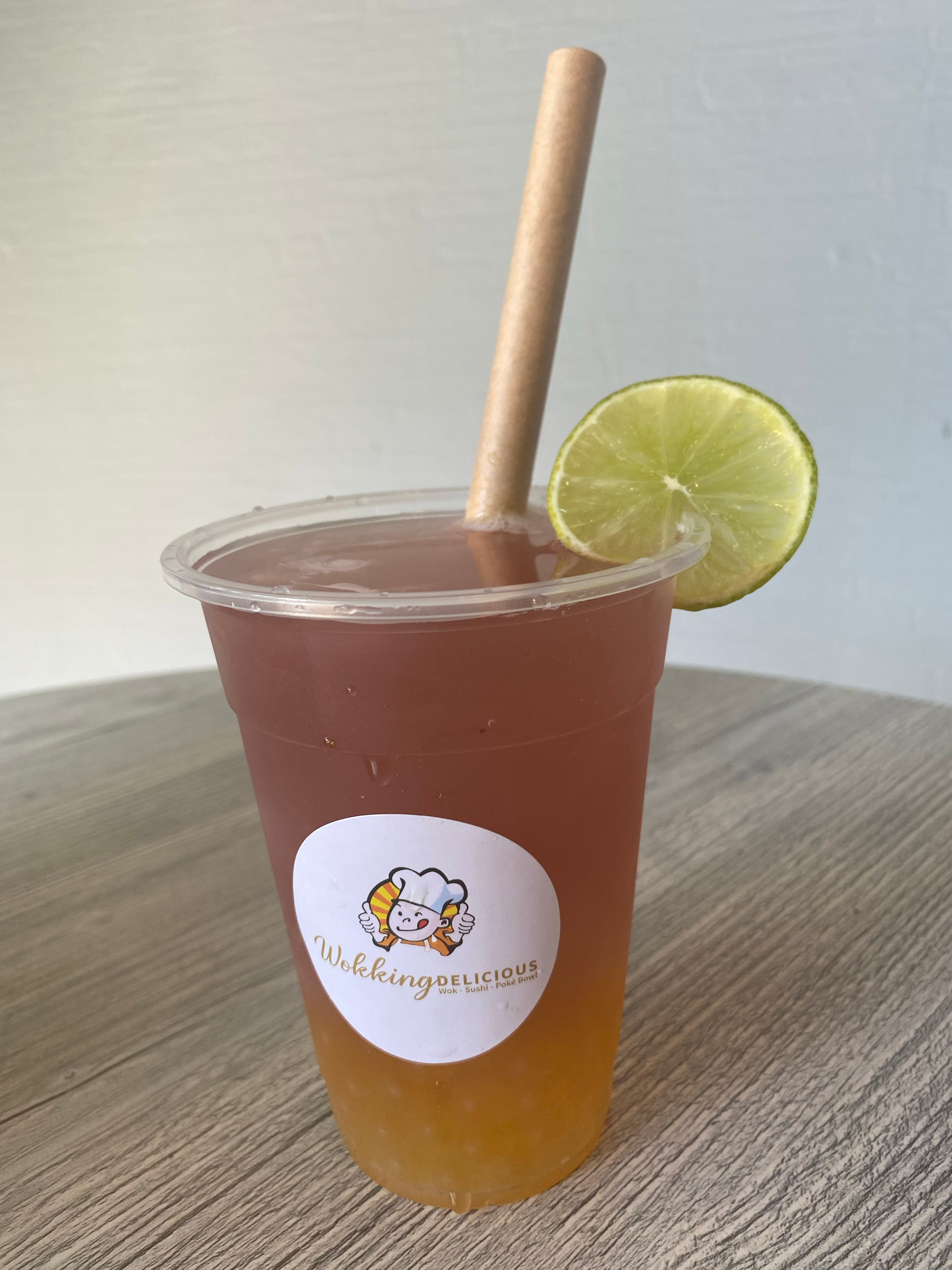 153. Fresh Lychee Blueberry BubbleTea